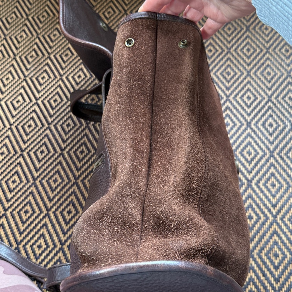 Vintage Coach Berkeley suede & leather convertible backpack 9016 mahogany - Picture 8 of 13